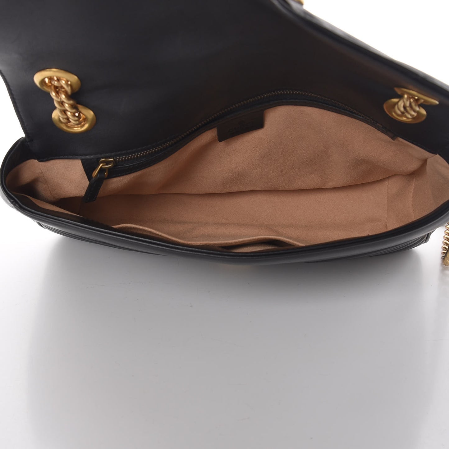 Calfskin Matelasse Medium GG Marmont Shoulder Bag Black