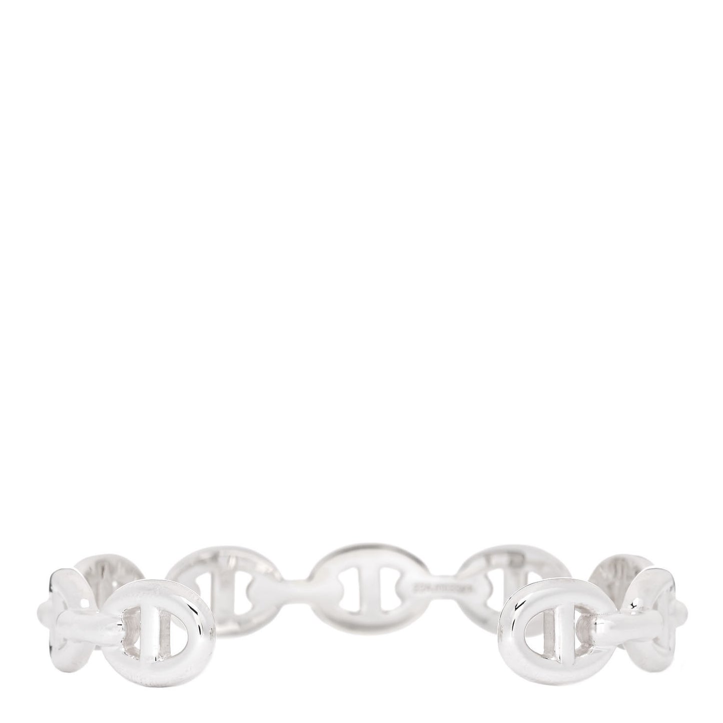 Sterling Silver MM Chaine d'Ancre Enchainee Cuff Bracelet SH