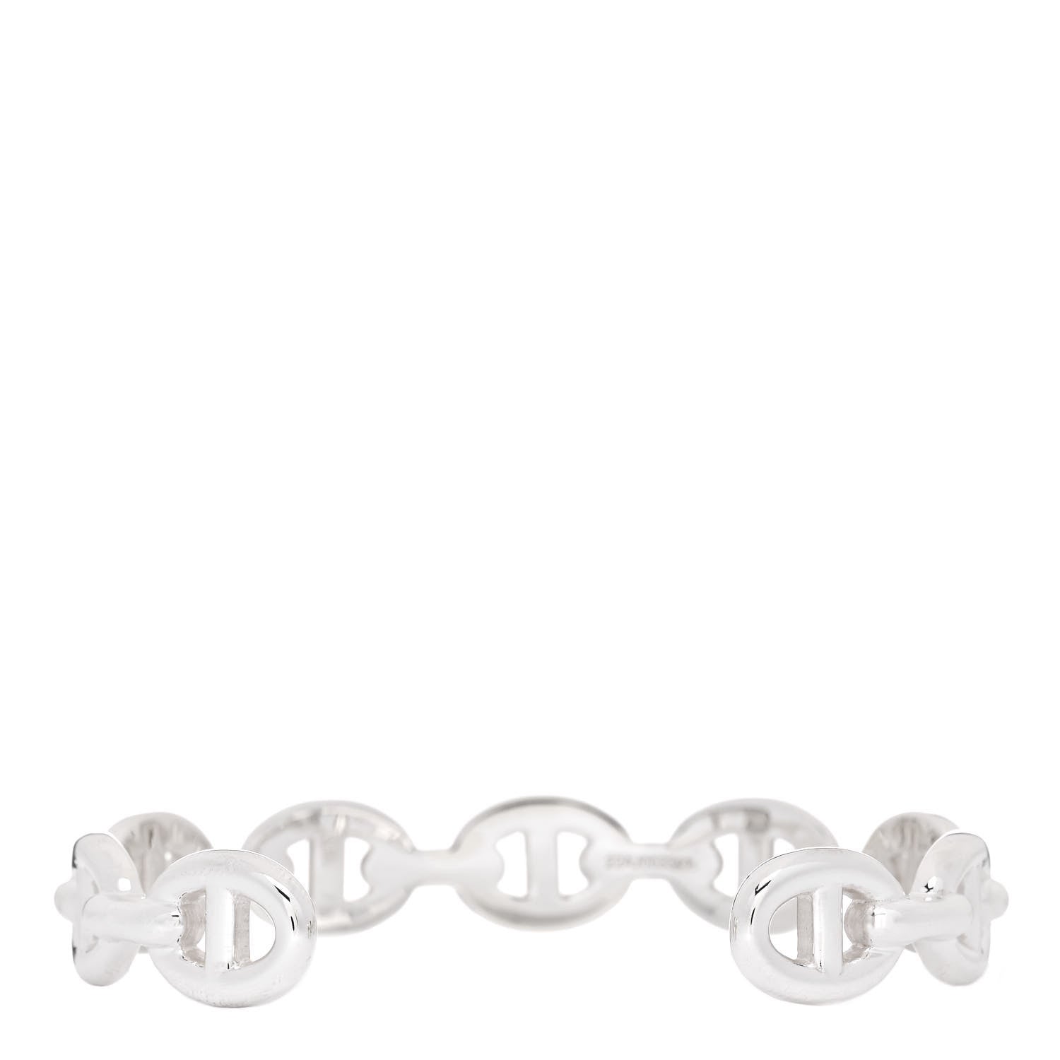 Hermes Sterling Silver MM Chaine d'Ancre Enchainee Cuff Bracelet SH 2 of 6