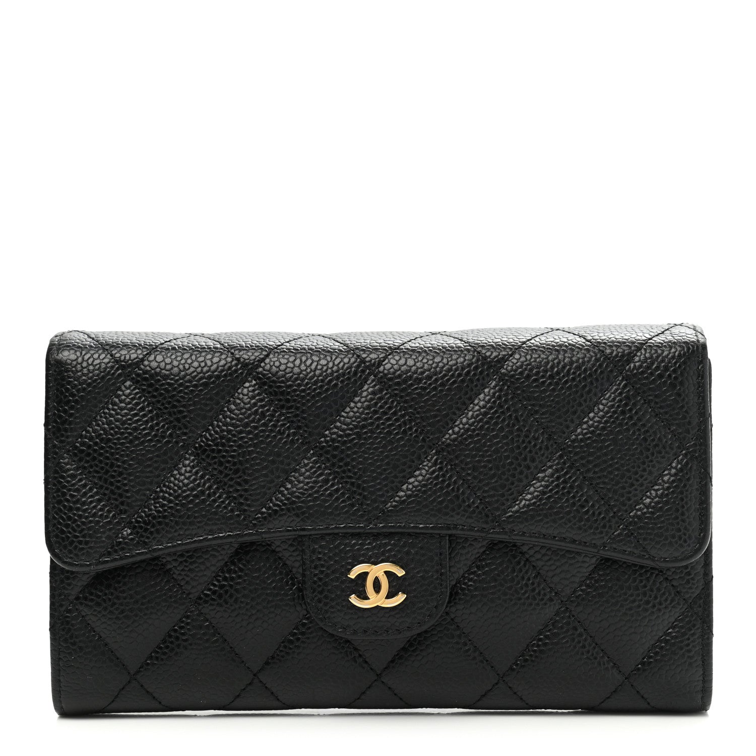 Chanel Caviar Quilted Large Flap Wallet Black 1 of 11
