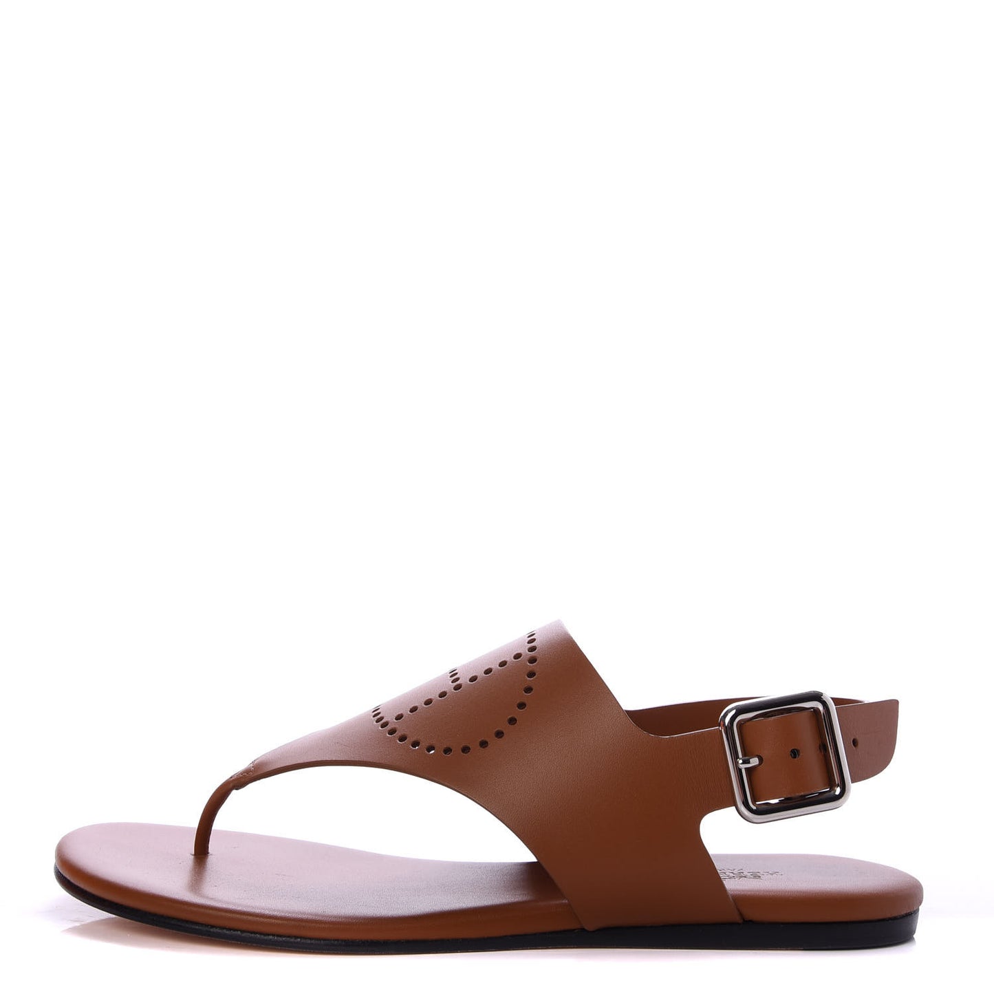 Calfskin Kola Sandals 36 Havane