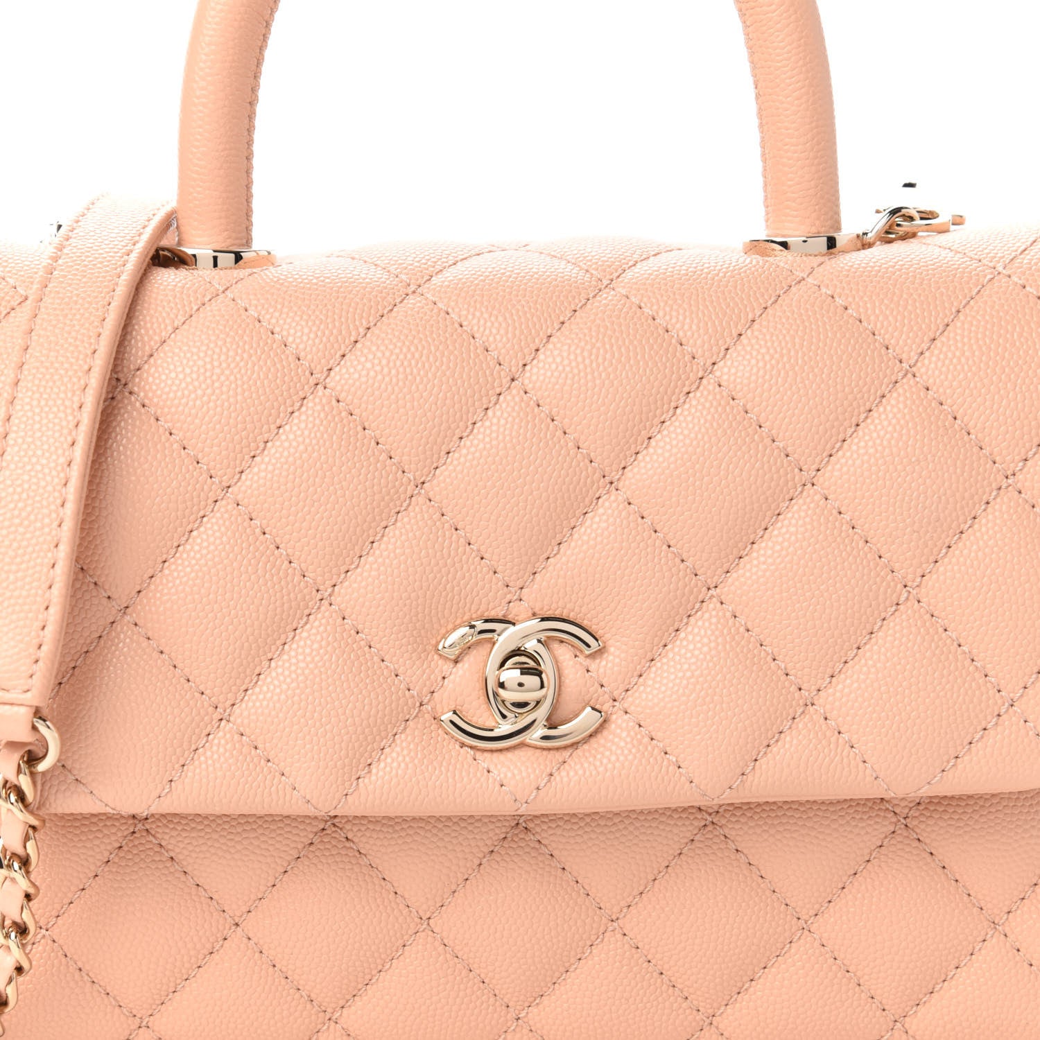 Chanel Caviar Quilted Mini Coco Handle Flap Light Pink 10 of 11