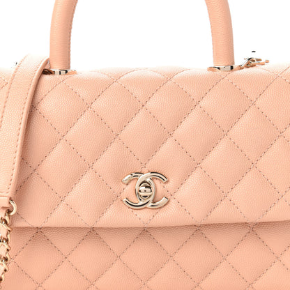 Chanel Caviar Quilted Mini Coco Handle Flap Light Pink 10 of 11