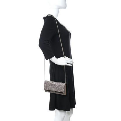 Jimmy Choo Glitter Milla Wallet on Chain Natural 2 of 10