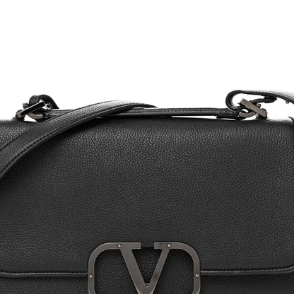 Valentino Garavani Grainy Calfskin Monochrome Bag Black 7 of 11