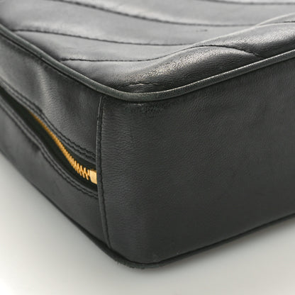 Chanel Lambskin Chevron Quilted Camera Case Black 9 of 10