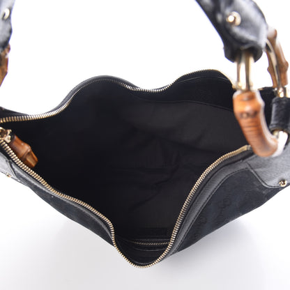 Gucci Monogram Bamboo Ring Hobo Black 5 of 8