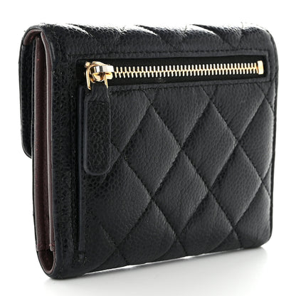 Chanel Caviar Quilted Compact Flap Wallet Black 3 of 14