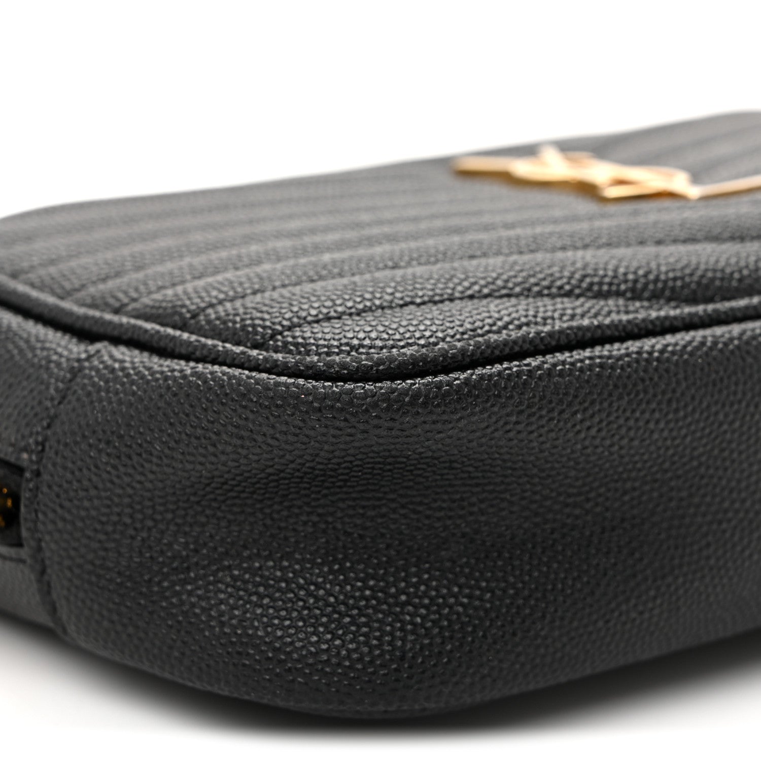Saint Laurent Grain De Poudre Matelasse Monogram Mini Lou Camera Bag Black 8 of 10