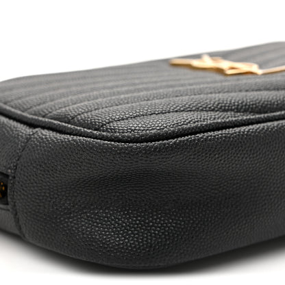 Saint Laurent Grain De Poudre Matelasse Monogram Mini Lou Camera Bag Black 8 of 10