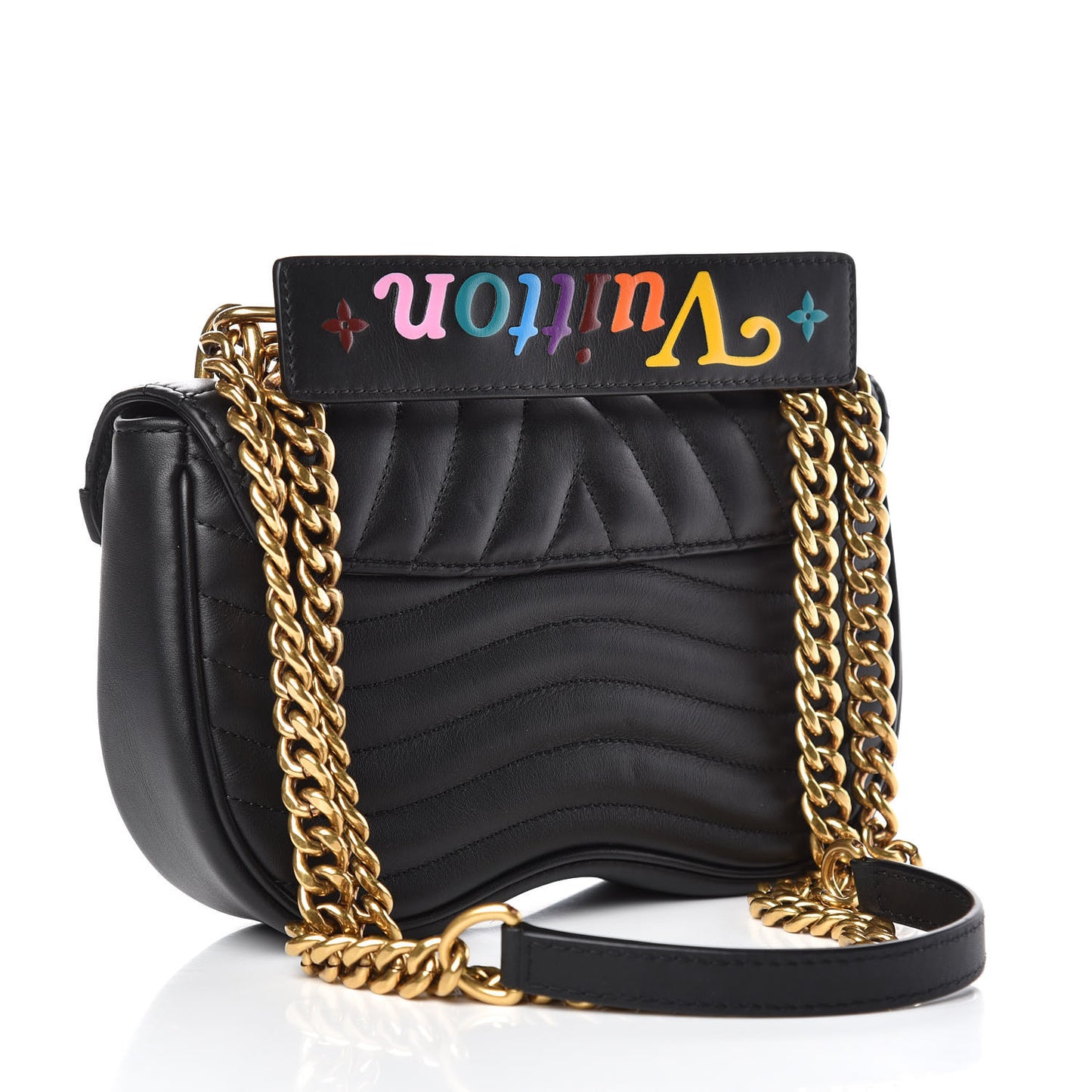 Calfskin New Wave Chain PM Black