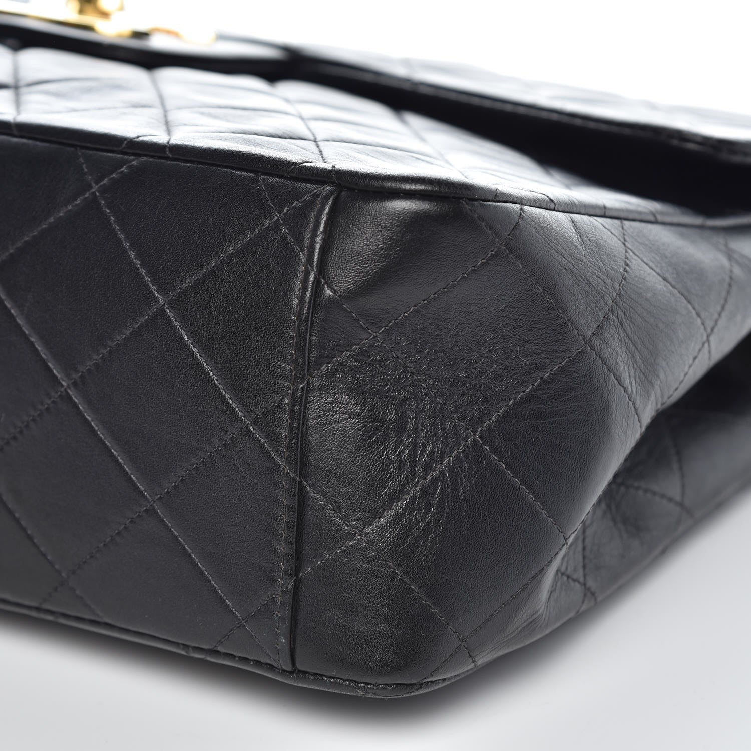 Chanel Lambskin Quilted XL Jumbo Single Flap Black 12 of 12