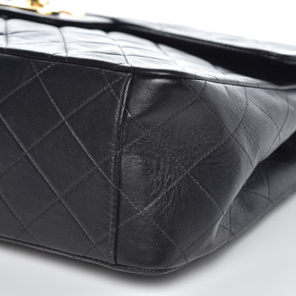 Chanel Lambskin Quilted XL Jumbo Single Flap Black 12 of 12