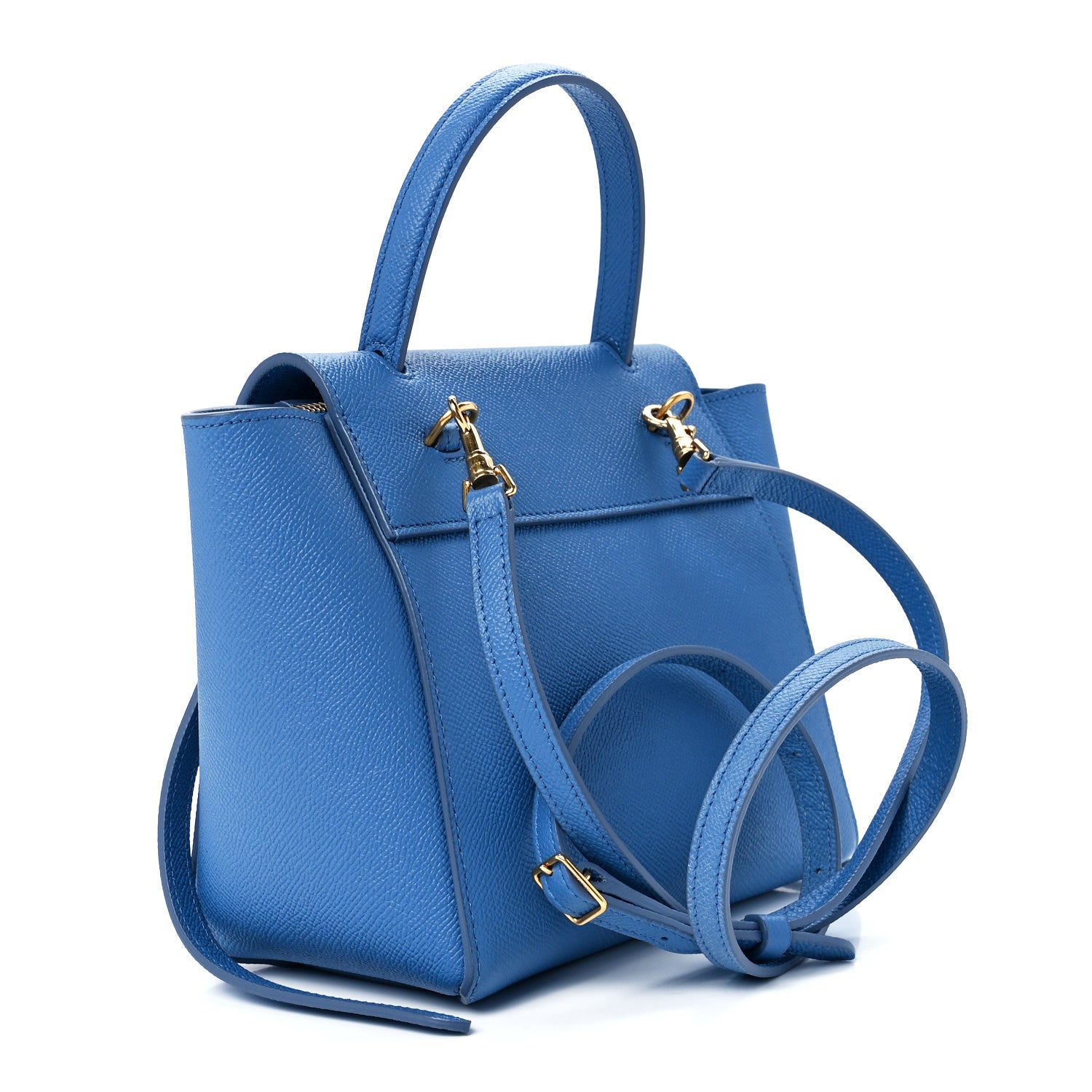 Celine Grained Calfskin Nano Belt Bag Blue 3 of 11