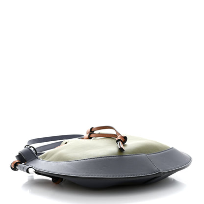 Loewe Nappa Colorblock Horseshoe Bag Avocado Midnight Blue Tan 4 of 9
