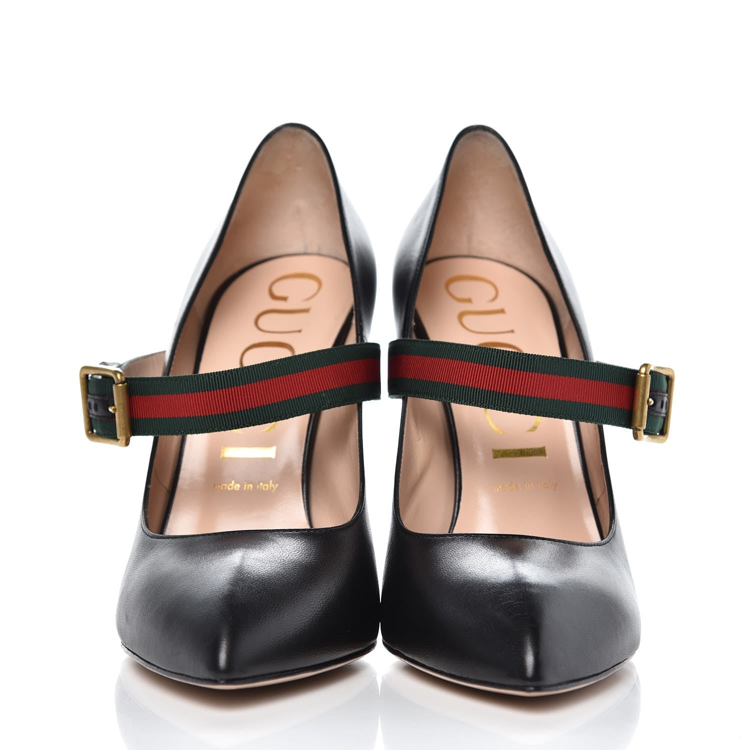 Gucci Malaga Kid Sylvie High Heel Pumps 40 Black 2 of 9
