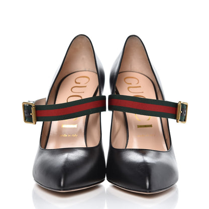 Gucci Malaga Kid Sylvie High Heel Pumps 40 Black 2 of 9
