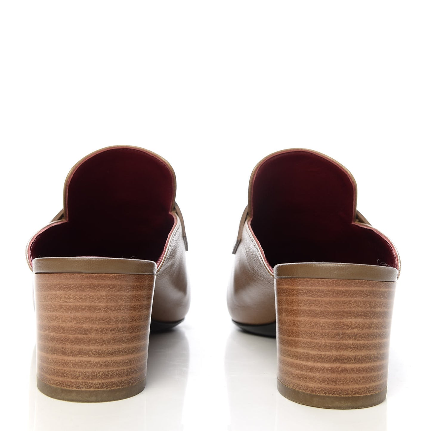 Goatskin Paradis Mules 38.5 Taupe