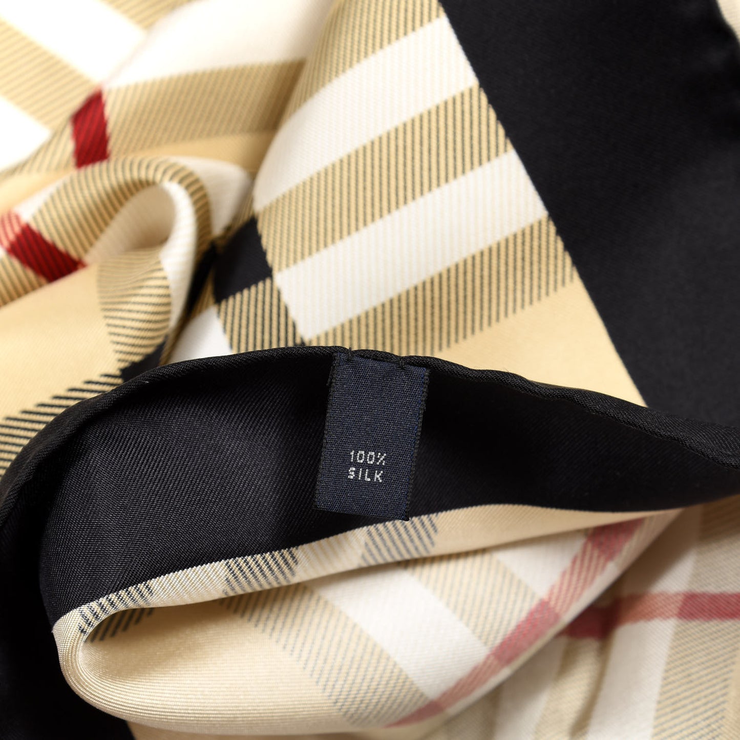 Silk House Check Scarf Beige