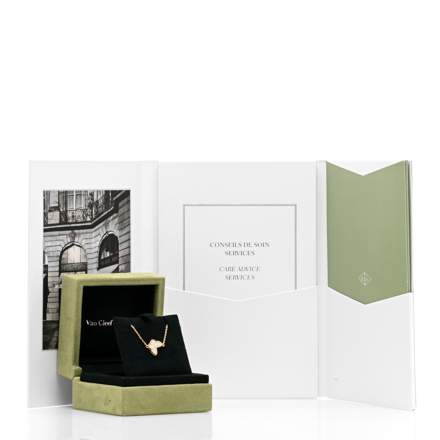 Van Cleef & Arpels 18K Yellow Gold Mother of Pearl Sweet Alhambra Butterfly Bracelet 4 of 4