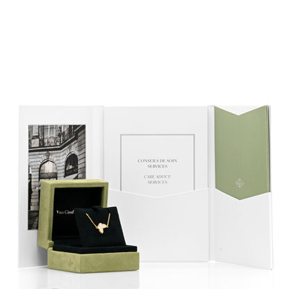 Van Cleef & Arpels 18K Yellow Gold Mother of Pearl Sweet Alhambra Butterfly Bracelet 4 of 4