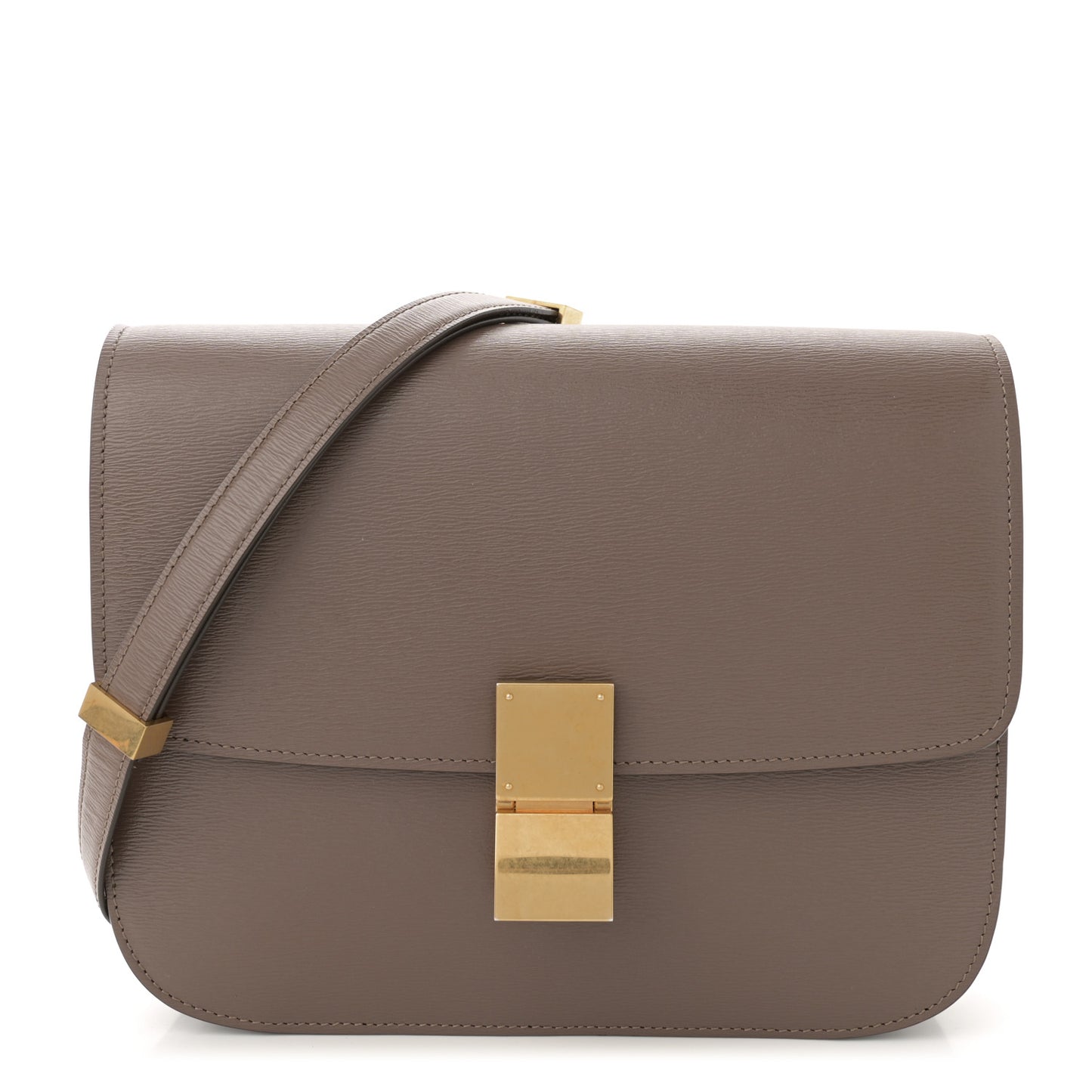 Liege Calfskin Medium Classic Box Flap Bag Glazed Nut