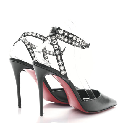 Christian Louboutin Calfskin Embellished Pumpaclou 100 Pumps 39.5 Black 4 of 7