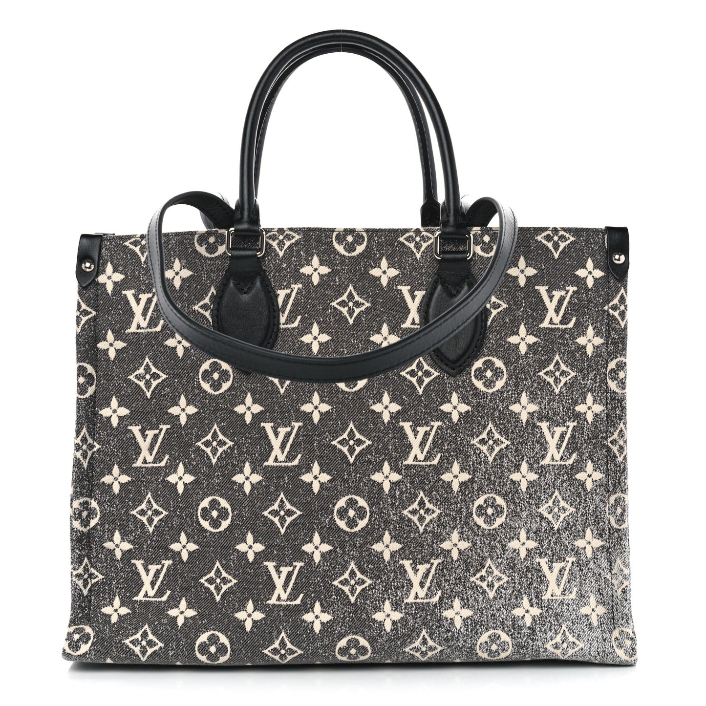 Monogram Jacquard Denim Onthego MM Black