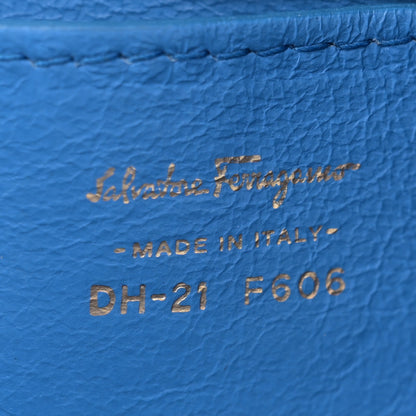 Salvatore Ferragamo Grained Calfskin Sofia Satchel Blue 7 of 14