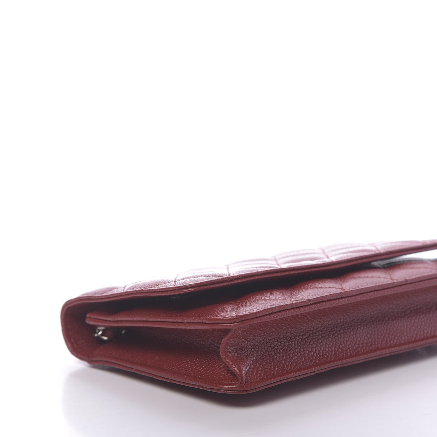 Caviar Quilted Wallet on Chain WOC Red
