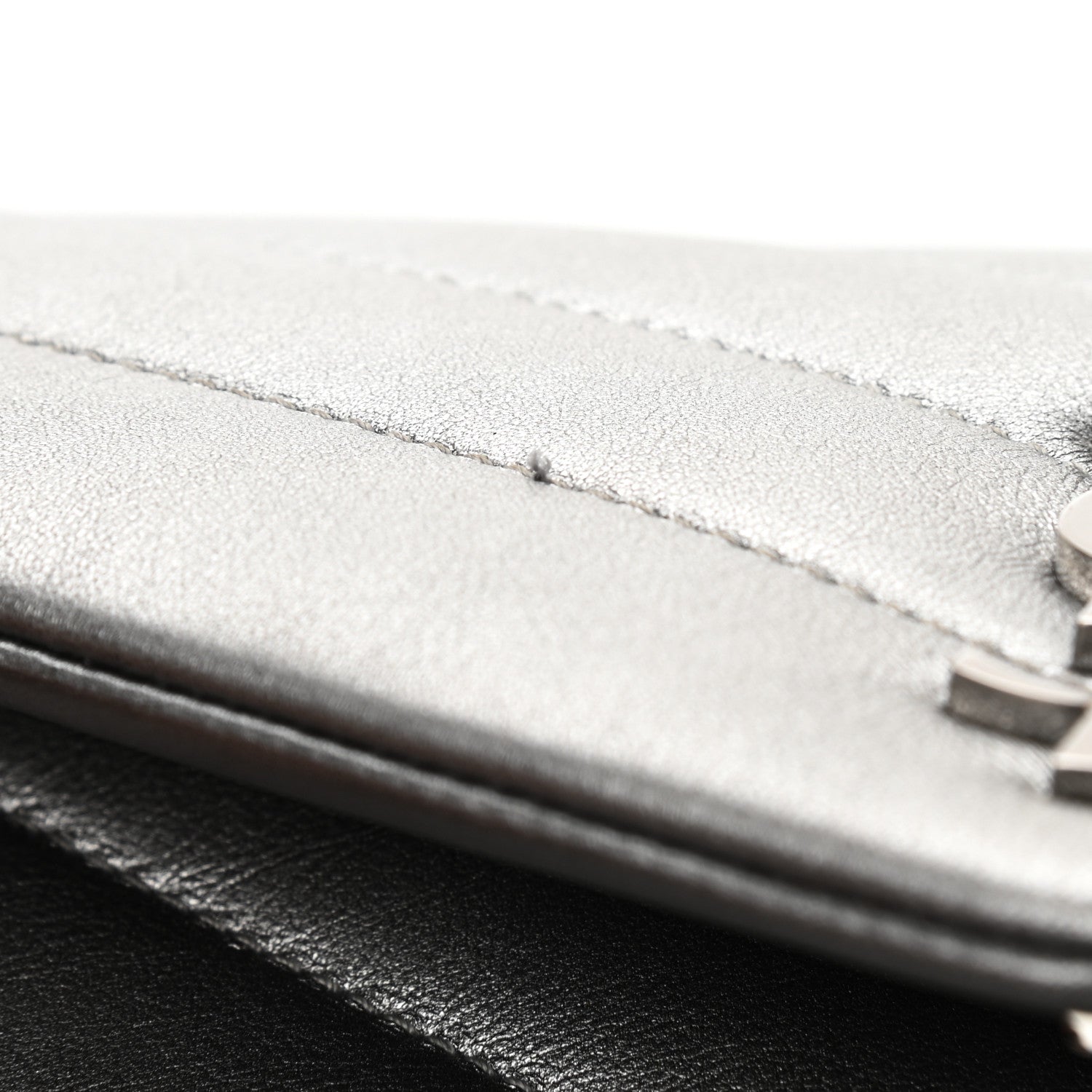 Saint Laurent Calfskin Y Quilted Monogram Loulou Flap Bag Argento 11 of 11