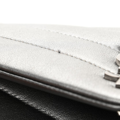 Saint Laurent Calfskin Y Quilted Monogram Loulou Flap Bag Argento 11 of 11