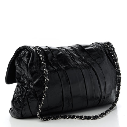 Chanel Glazed Calfskin Twisted Maxi Flap Black 3 of 10