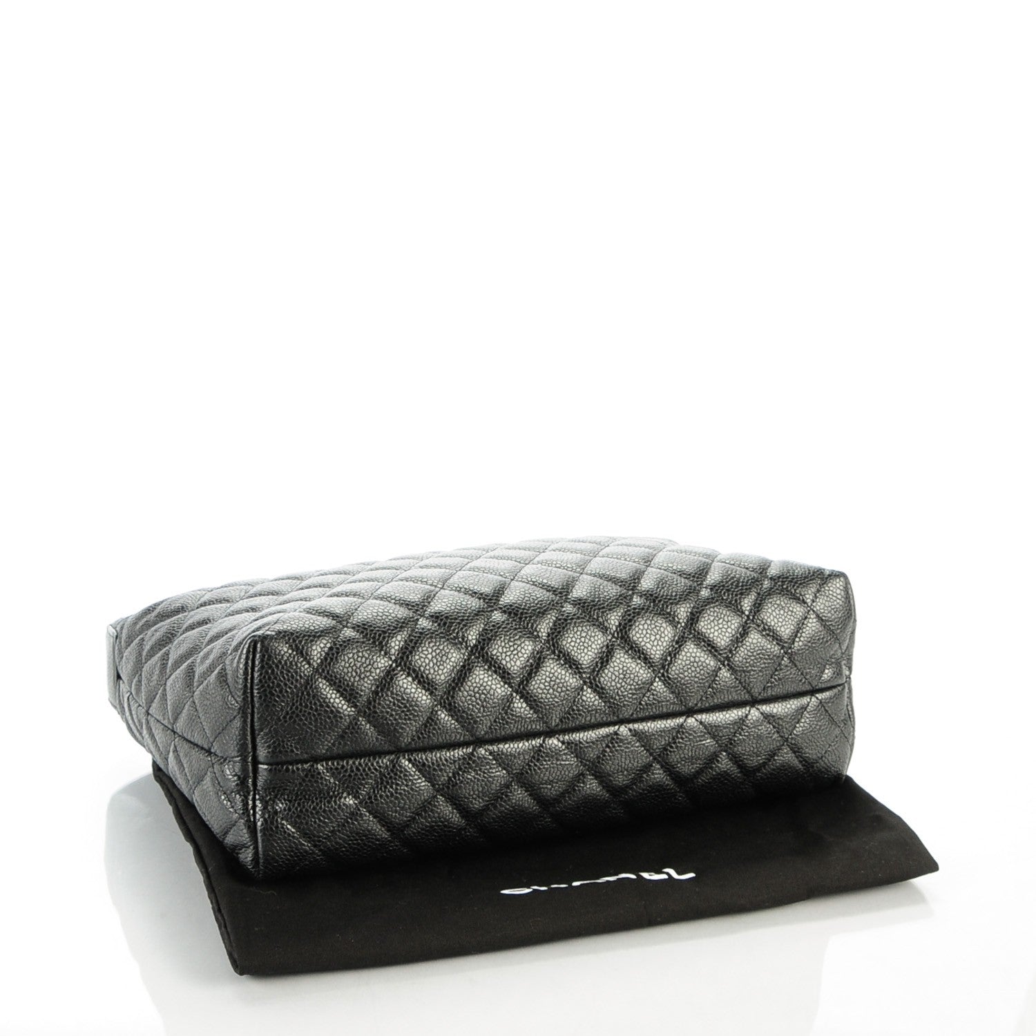 Chanel Caviar Quilted Large Cosmetic Case Black 4 of 7