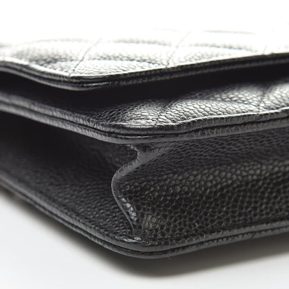 Chanel Caviar Quilted Wallet On Chain WOC Black 10 of 11