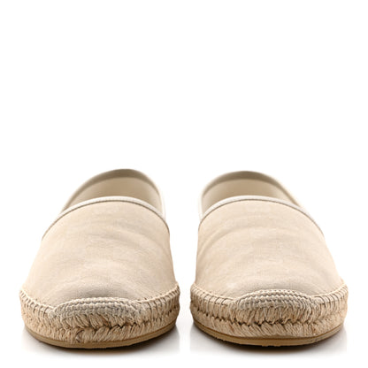 Gucci Washed Cotton Miro Soft Calfskin GG Monogram Espadrilles 39.5 White Mystic White 2 of 10