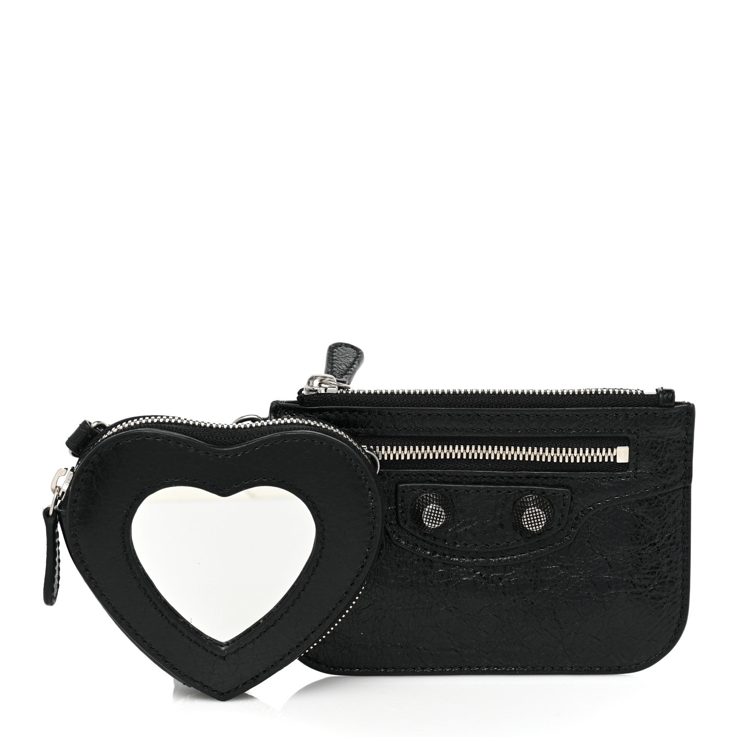 Balenciaga Agneau Le Cagole Clip On Card Mirror Black 1 of 9