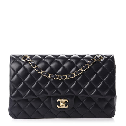 Chanel Lambskin Quilted Medium Double Flap Navy 1 of 12