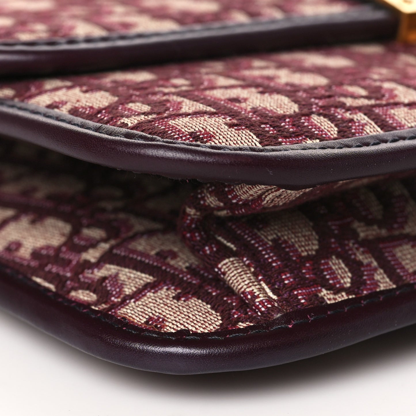 Oblique DiorAddict Flap Bag Burgundy