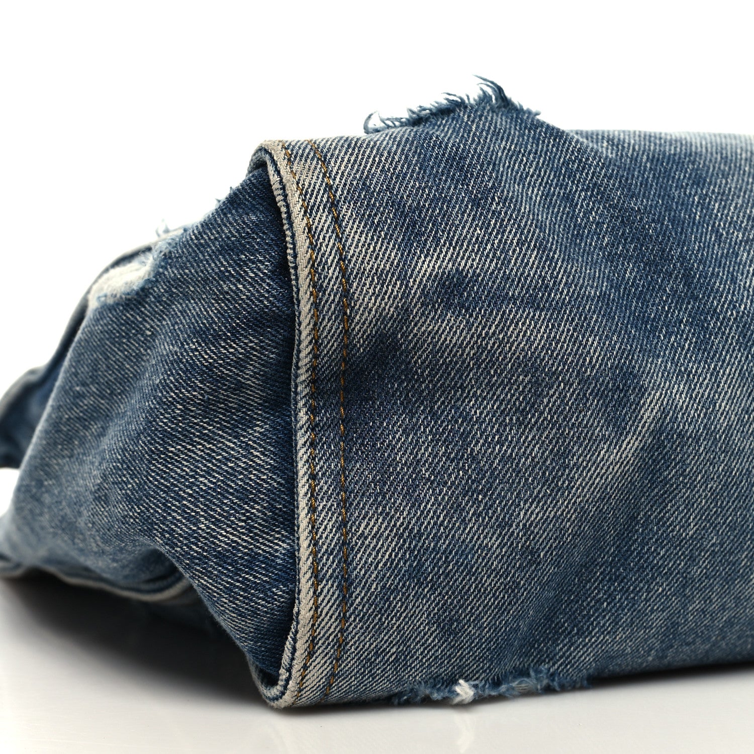 Telfar Denim Medium Shopping Bag Distressed Blue 9 of 10