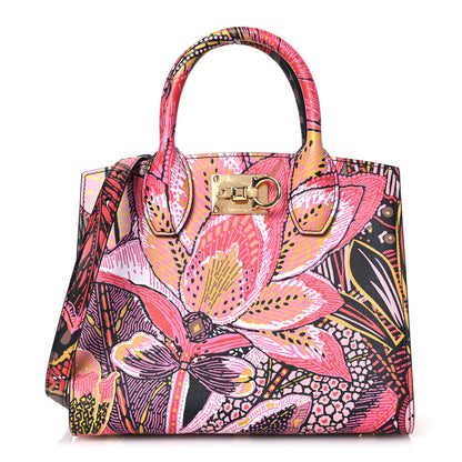 Salvatore Ferragamo Calfskin Batik Print Small The Studio Bag Multicolor 1 of 12