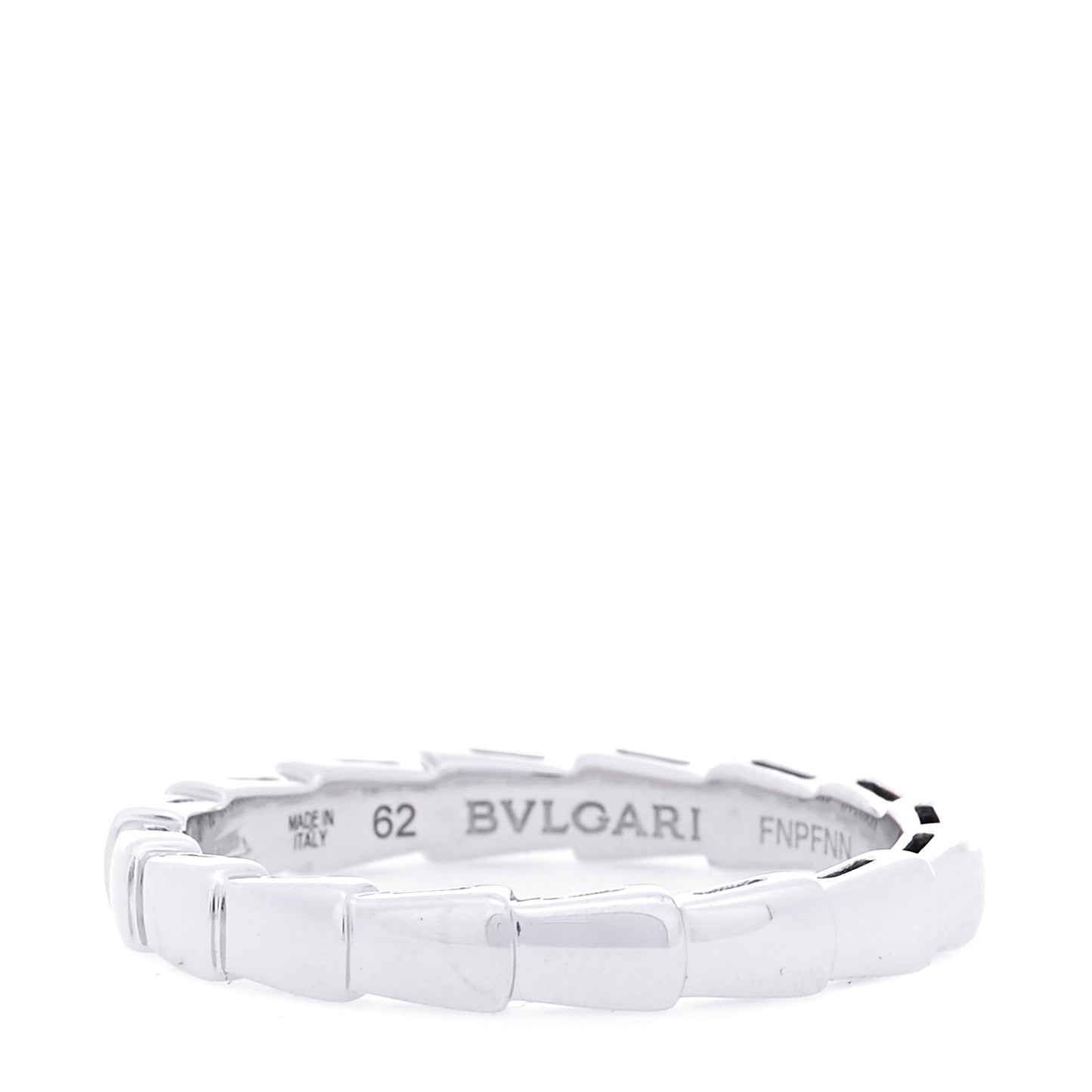 18K White Gold Serpenti Viper Band Ring 62 10
