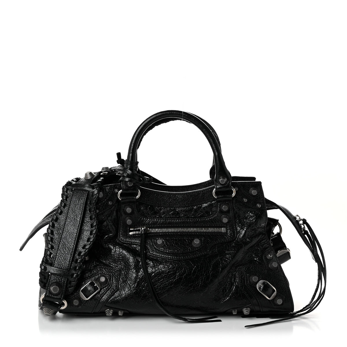 Agneau Arena Small Neo Cagole City Handbag Black