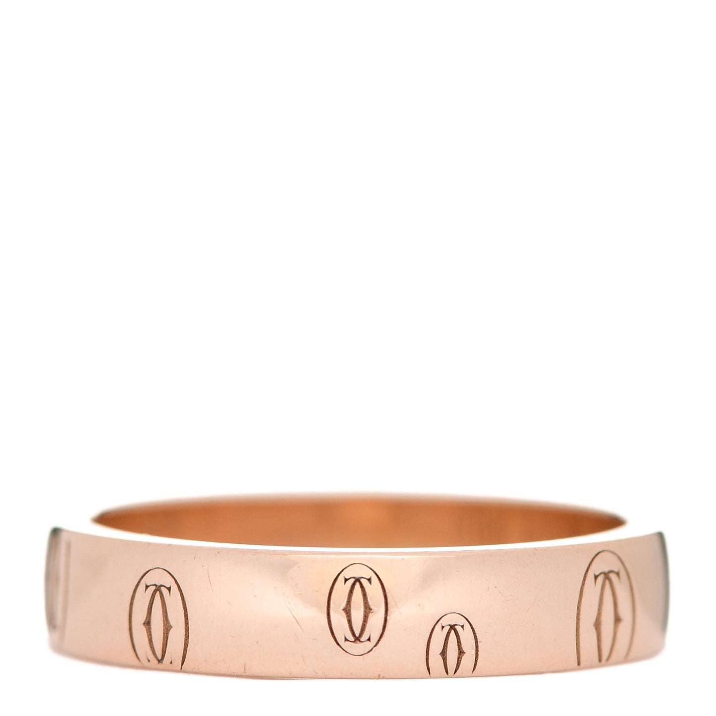 18K Pink Gold 4mm Happy Birthday Band Ring 53 6.5