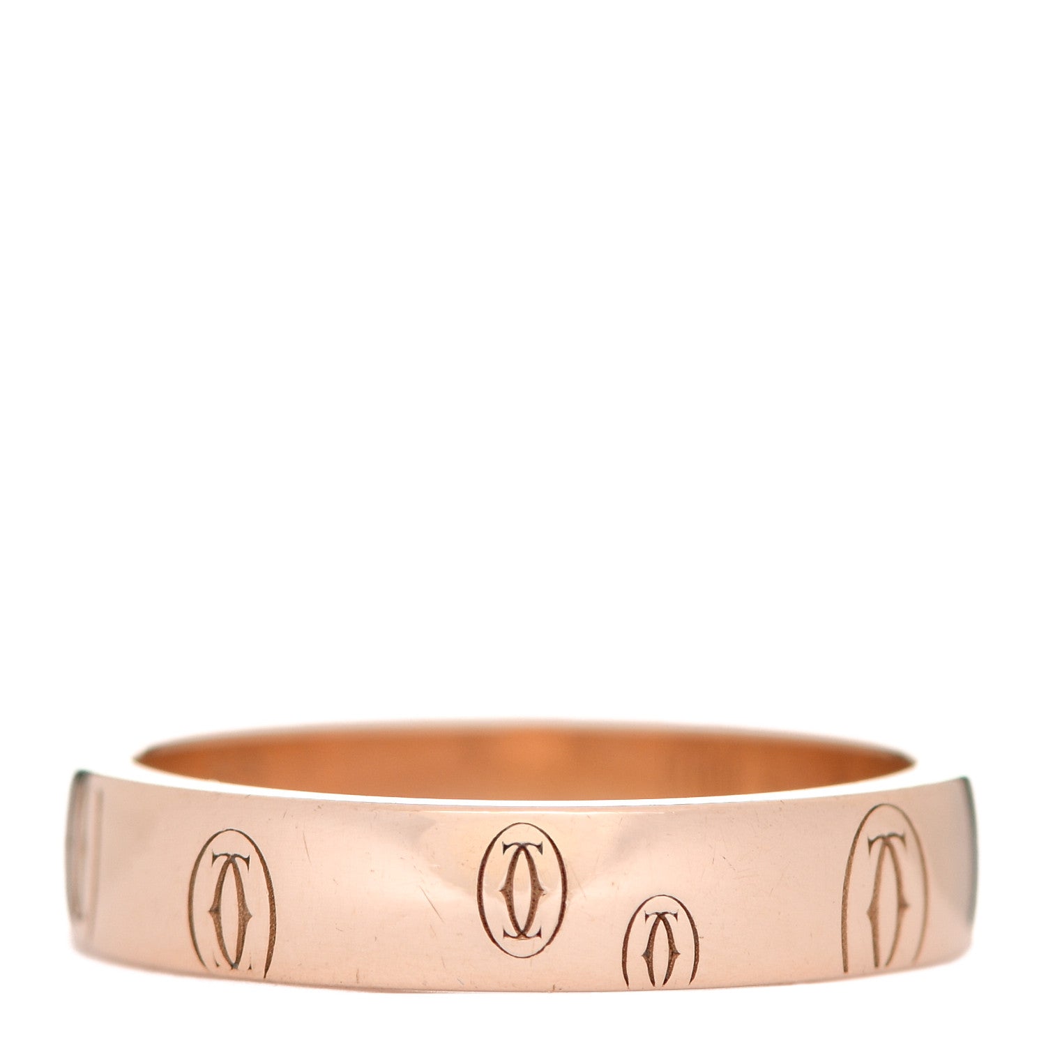 Cartier 18K Pink Gold 4mm Happy Birthday Band Ring 53 6.5 3 of 5