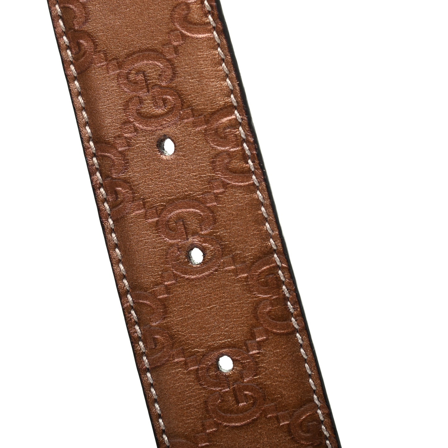 Guccissima Interlocking G Belt 90 36 Cognac Brown