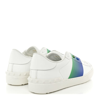 Valentino Garavani Calfskin Rockstud Untitled Open Sneakers 40  Multicolor White 5 of 9