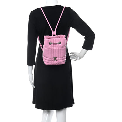 Burberry Lambskin Quilted Mini Lola Backpack Primrose Pink 2 of 10