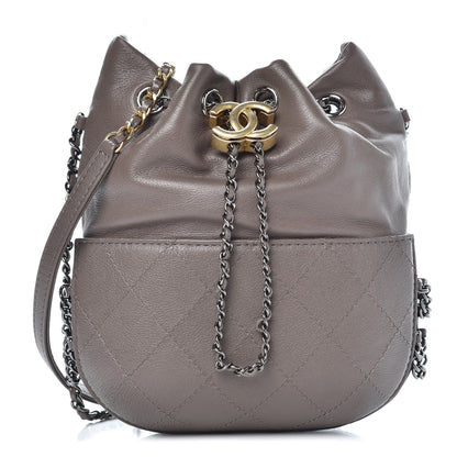 Chanel Calfskin Quilted Small Gabrielle Bucket Grey 1 of 7