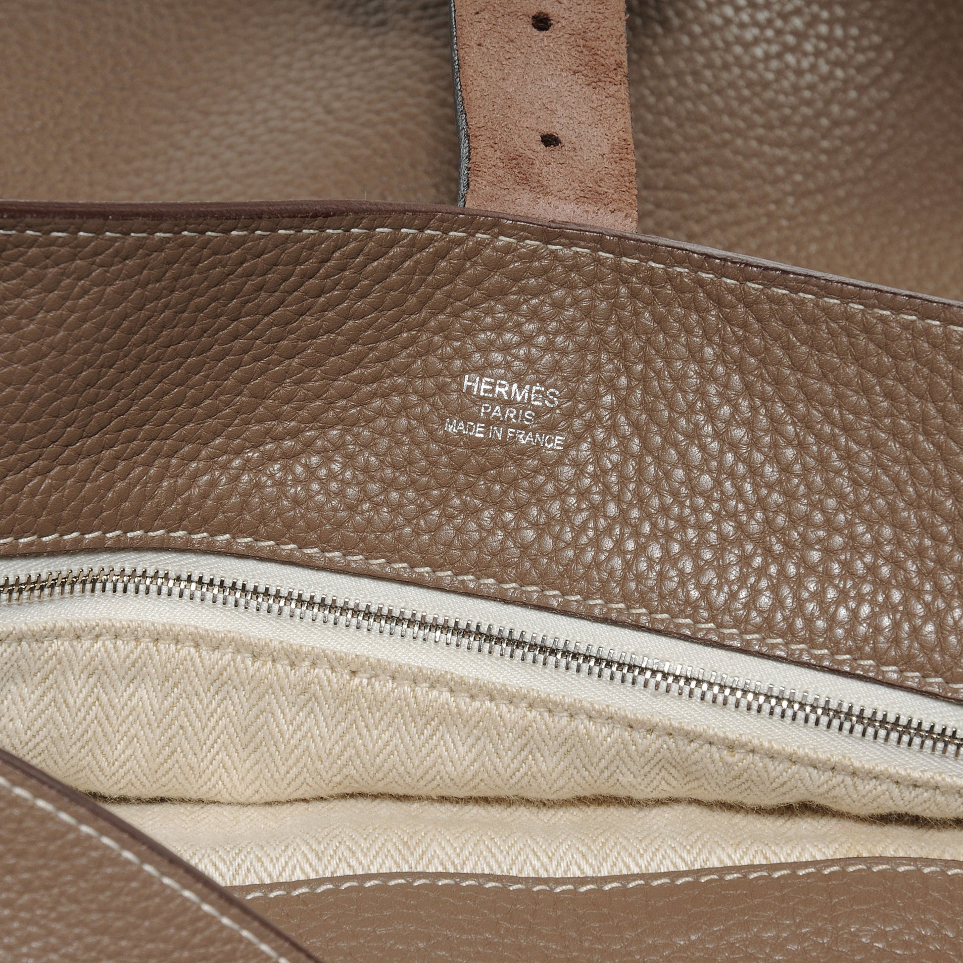 Hermes Taurillon Clemence Marwari GM Etoupe 5 of 8